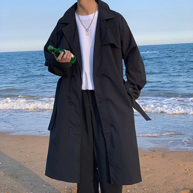 해피유통 남성 트렌치 캐주얼 롱 코트 jhlyt