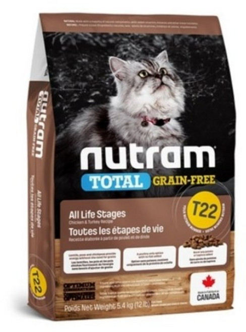 Nutram 紐頓 無穀全能貓 T22 挑嘴全齡貓 貓乾糧 貓主食 貓飼料, 1個, 2KG, 2kg, 雞肉+火雞