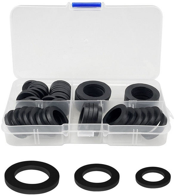 50개 고무 개스킷 샤워 고무 오링 절연 파이프 개스킷 전기 개스킷 원형 자동 잠금 탭 수도꼭지 파이프 샤워 헤드 배관 자동차 수리를 위한 고무 개스킷 씰링 키트