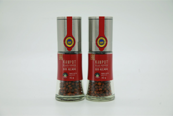 캄폿 라플랜테이션 레드페퍼 통후추 그라인더 40g 2개번들 적후추 LA PLANTATION, 2개