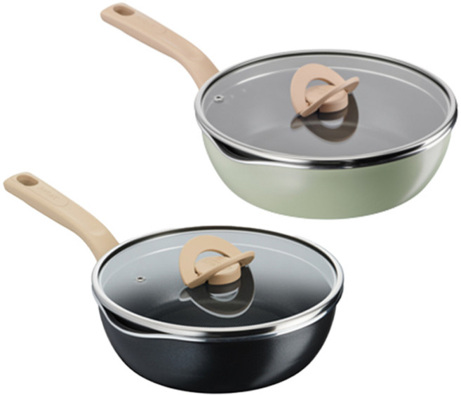 테팔 인덕션 원픽 냄비팬 플러스, 24cm, 피스타치오 그린, 1개