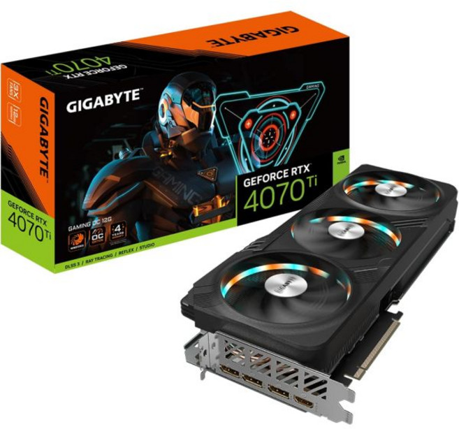 기가바이트 지포스 RTX 4070 Ti 게이밍 OC 12G 그래픽 카드 3배 윈드포스 팬 12GB 192비트 GDDR6X GV-N407TGAMING OC-12GD 비디오