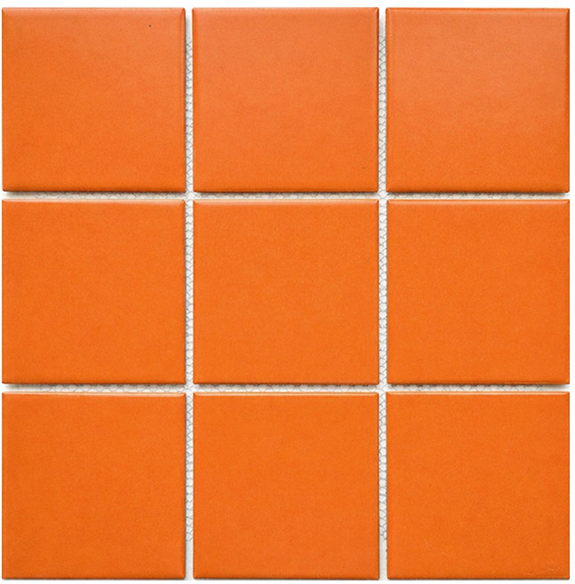 자기질 모자이크 타일 화장실 욕실 주방 베란다 벽타일 현관 97mm, 오렌지, 1개
