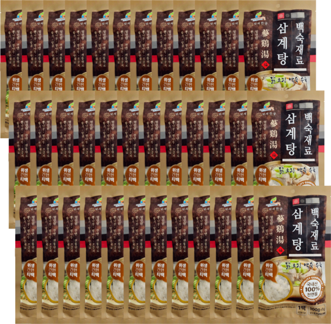 국산 한방 삼계탕재료 백숙재료 100g 티백 약제천궁, 30개