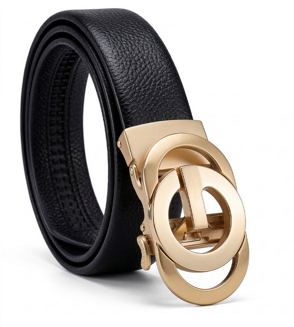 남성 벨트 정장 비즈니스 벨트 자동 버클 벨트 이중 소가죽 휴대 편리
