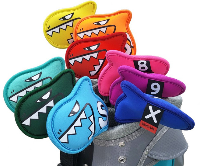 Go!FFiT 에임샤크 상어 팔레트 아이언커버 골프채커버 9개입 세트 AIMSHARK, 팔레트 아이언커버 레인보우, 1개