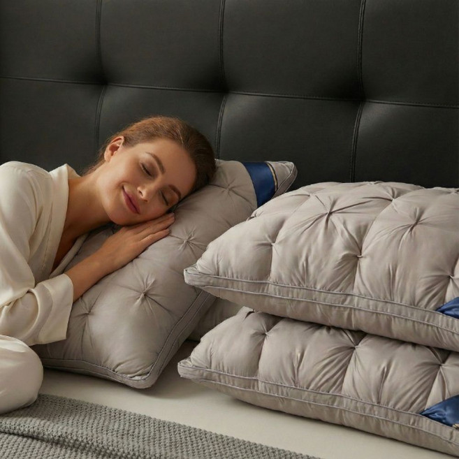 꺼지지않는 숙면 호텔 퀼팅베개 1000g 1+1, 2개, 그레이