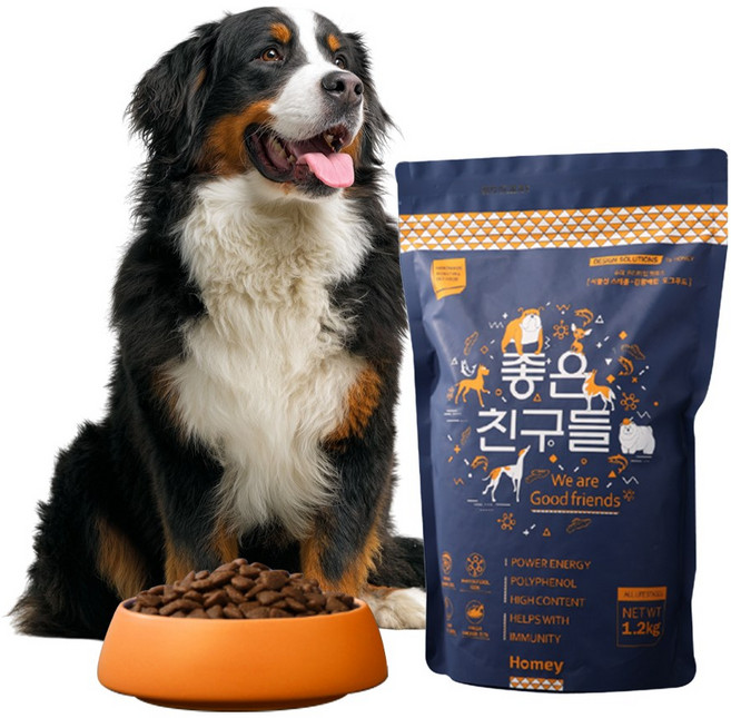 좋은친구들 연어스테롤 나노강황 강아지 사료 (큰알), 1.2kg, 1개, 연어