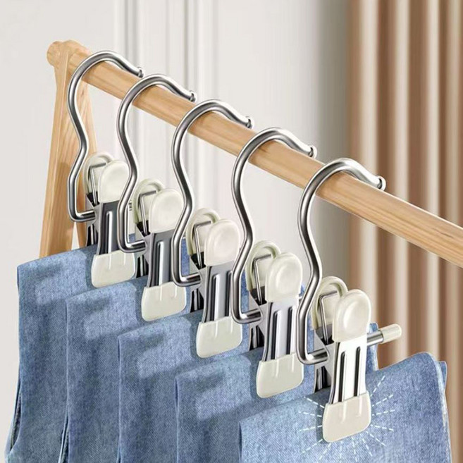 osshop 논슬립 다용도 치마 바지 옷걸이 양말 걸이, 20개, 집게 걸이 1P (색상랜덤)