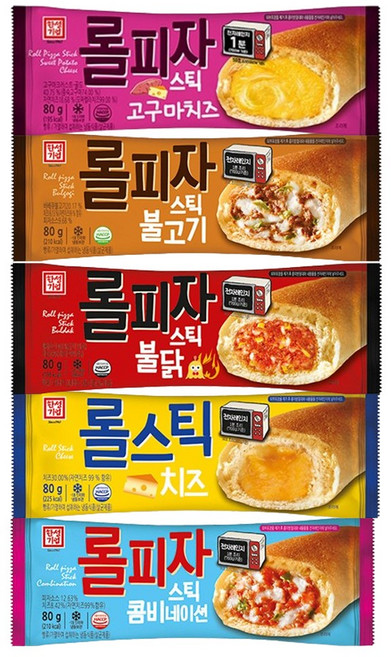 한성 롤피자 스틱 80g 5종 콤비 불고기 치즈 고구마치즈 불닭, 1세트
