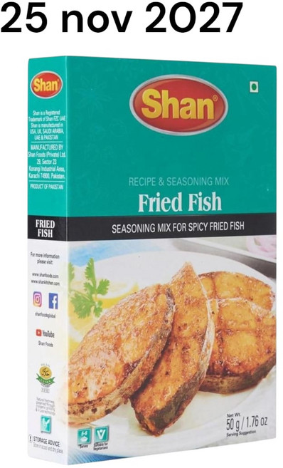 Shan Fried Fish Masala 55g 샨 프라읻 피시 마살라 55g, 1개