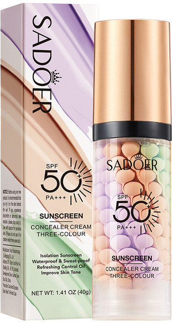 SADOER 三色防曬隔離修顏霜 SPF 50 PA+++, 1個, ，購買即默認免責聲明且承擔責任],40