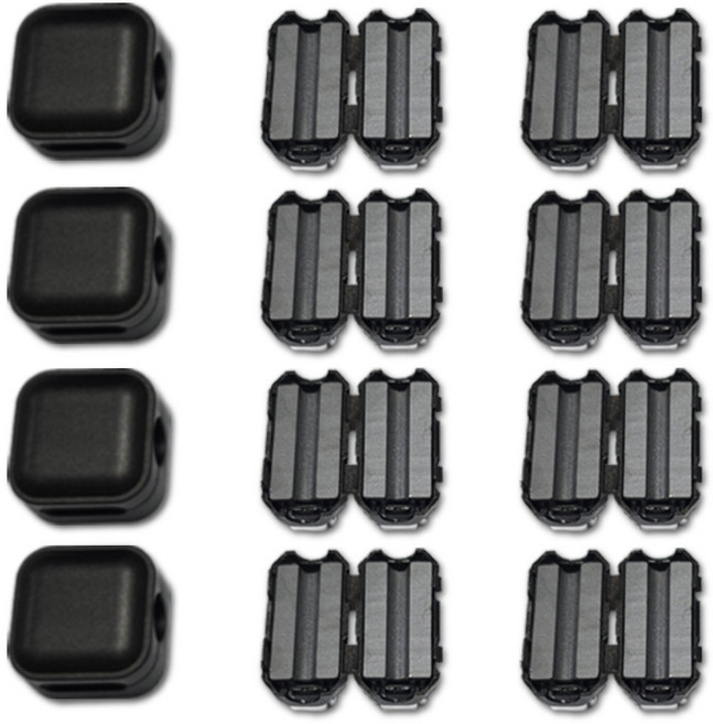 마그네틱 케이블 홀더 무게추 포함세트 생활친구, 블랙, 4세트