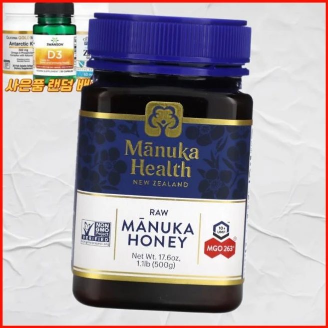 마누카 헬스 무가공 꿀 UMF 10 MGO 263 500g 미국내수, 마누카 헬스 무가공 꿀 UMF 10 MGO 263 50, 1개 - 쿠팡