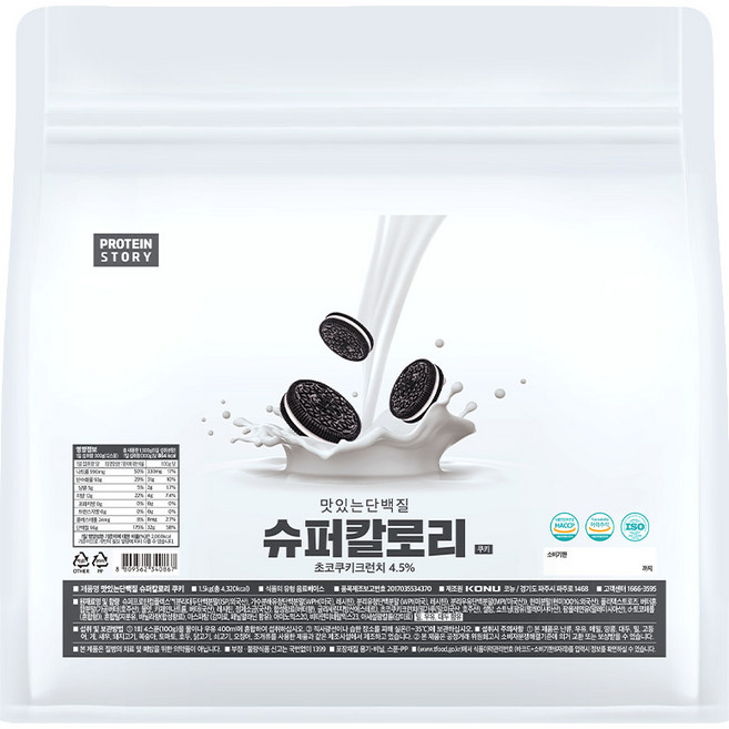 프로틴스토리 슈퍼칼로리 쿠키앤크림, 1.5kg, 1개