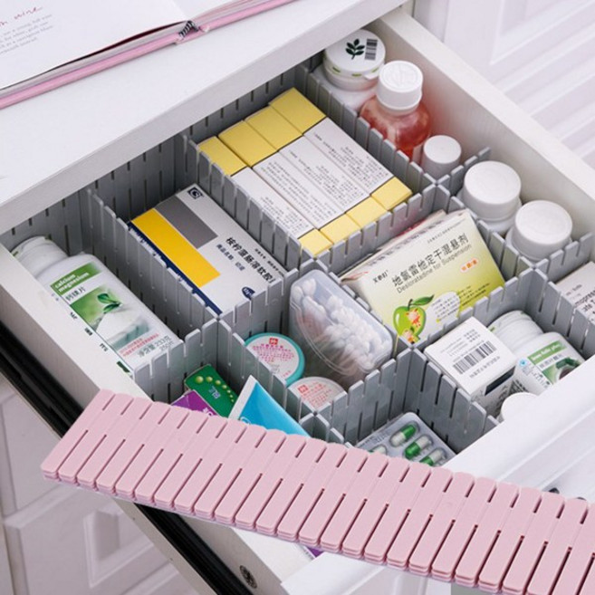 책상 서랍장 수납 정리 칸막이 트레이, 핑크1p