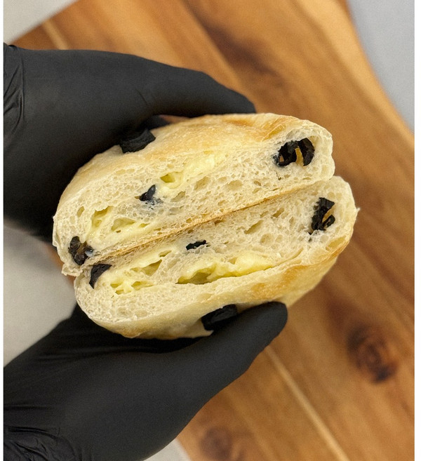 [오후 4시 이전 다음날 발송] 롤치즈치아바타 천연발효종 무설탕 올리브 당일제조 부드러운 식전빵 샌드위치빵, 140g, 1개