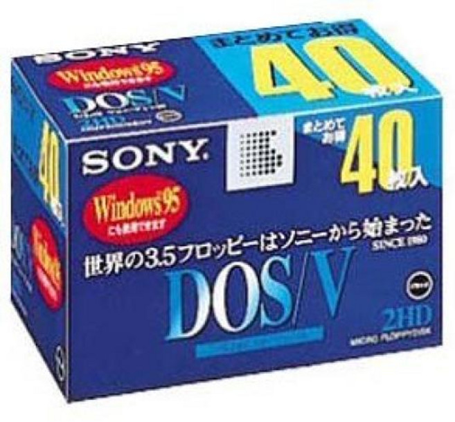 SONY 3.5인치 2HD 플로피 디스크 40장 40MF2HDGEDV DOSV대응 Windows, 1개
