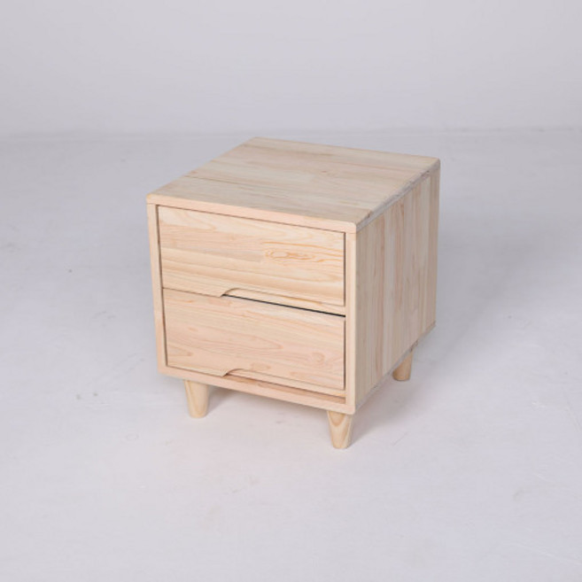 verde 베르데 편백나무 북유럽 원목 침대 협탁 미니서랍장, 상세정보참조