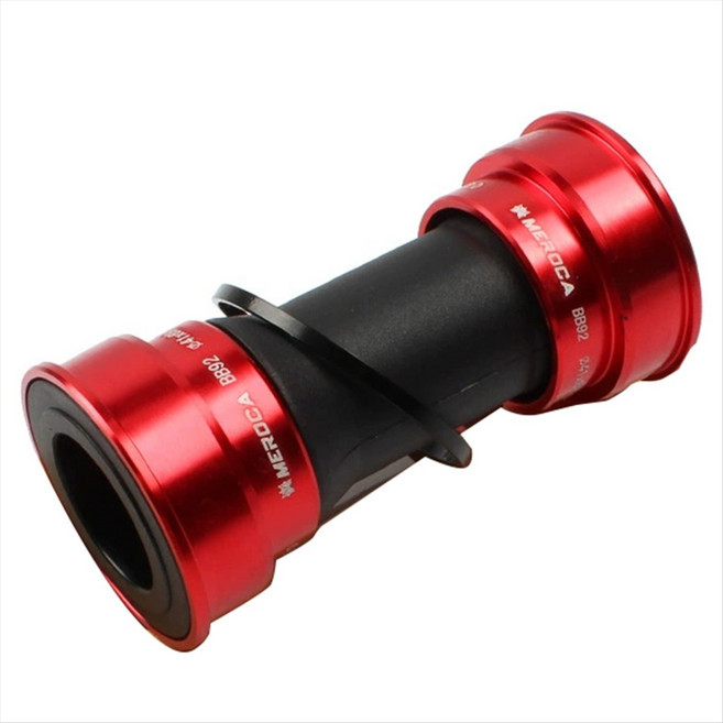 MEROCA BB92 MTB 프레스 맞춤 하단 브래킷 41x86.5-92mm 도로 자전거 용 스레드 PF92 BB86 BB90 BB72 SM BB71 24mm 크랭크 셋, 빨간색