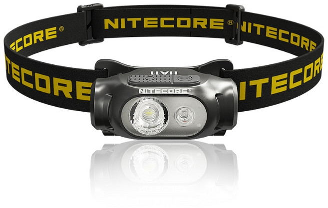 電筒王 NITECORE HA11 240流明 極輕量化頭燈 白光/紅光 AA電池頭燈 肩夾燈 彈力帶, 1個, 黑色