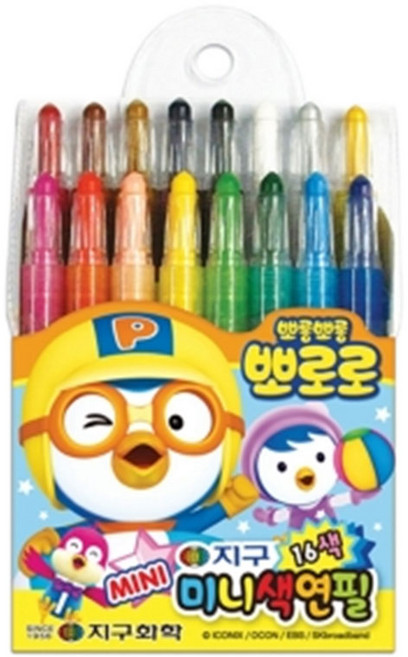 어른색칠공부 어르신 색칠공부 도안 치매 예방 컬러링북 2편, 07. 굵은 16색 색연필 뽀로로