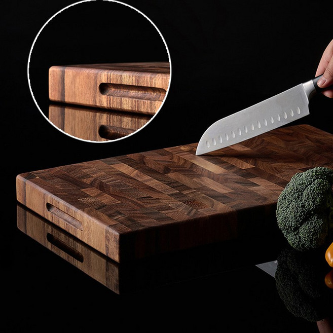 더블에이비 독일브렌드 두꺼운 엔드그레인 도마, 2개, 네츄럴 브라운