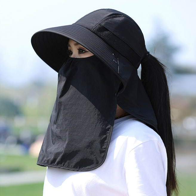 챙넓은 자외선차단 모자 얼굴가리개 물놀이 골프 아쿠아 UV차단 햇빛가리개 모자