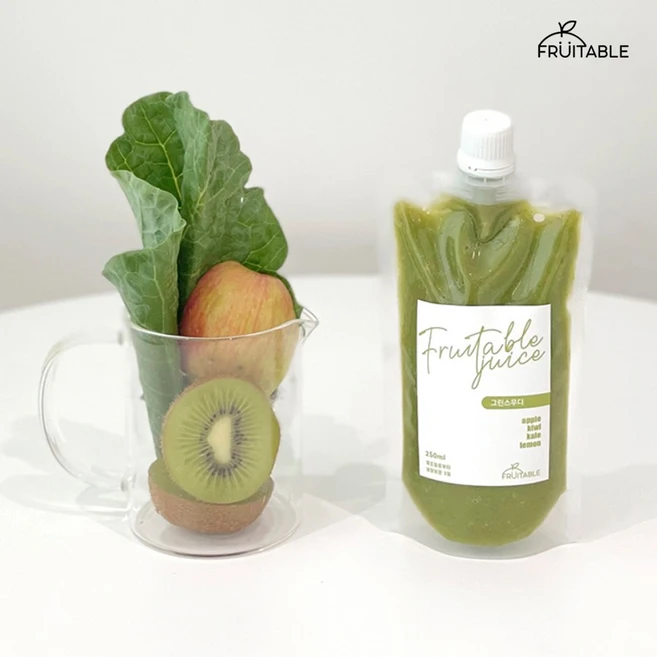 주문 갈아만든 푸릇터블 그린스무디 사과 키위 케일 클렌즈주스 케일주스 5팩 250ml (냉장), 5개 - 쿠팡