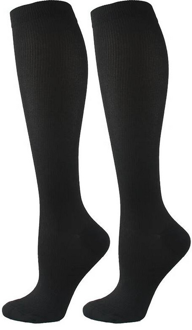 정맥류 압축 양말 골프 럭비 러닝 하이킹 스포츠에 적합 피로 방지 운전 여행 비행 여성 남성, XXL, 5)Black