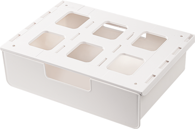 루캔리 붙이는서랍 슬라이딩 수납한 언더선반 식탁밑에 붙이는 서랍장 책상밑 언더서랍 시즌2, 화이트, 1개