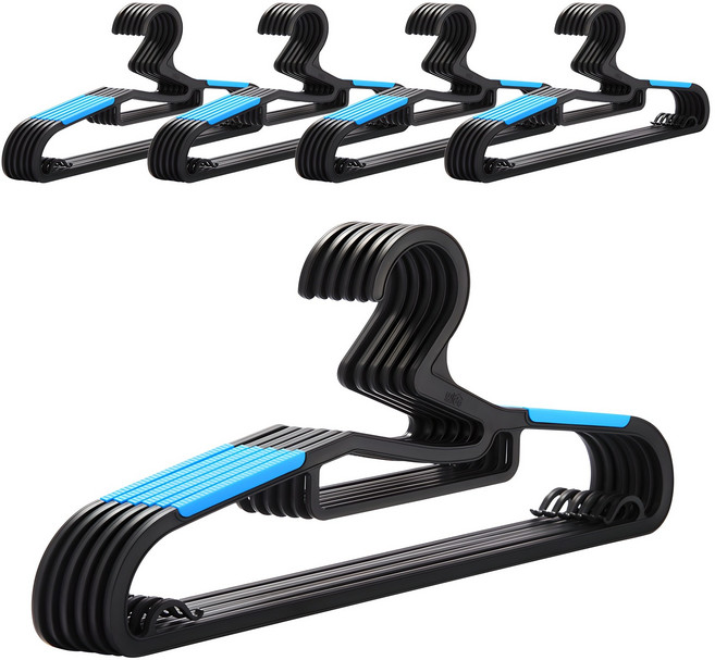 와이드 논슬립 옷걸이, 블루, 30개