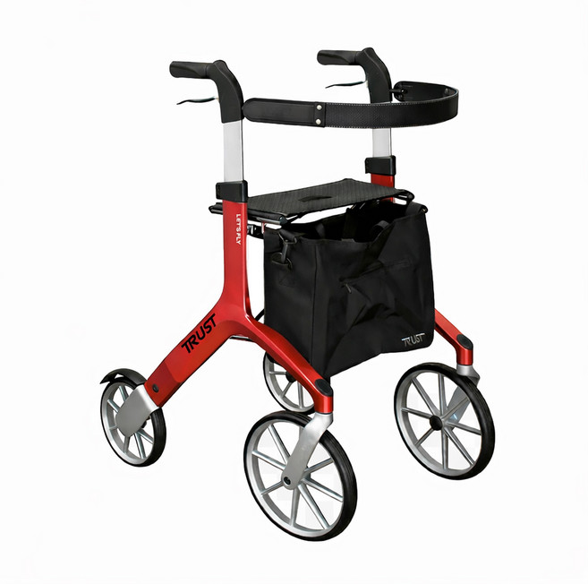 [공식수입]트러스트케어 렛츠플라이 프리미엄 방문 AS 노인보행보조기 어르신 보행기 등받이 가방 포함, 1개