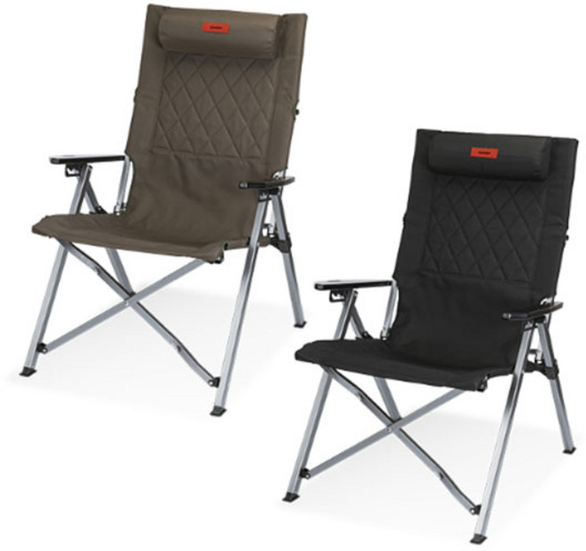 코베아 리클라이너 릴렉스 체어 각도조절 캠핑의자, 블랙, 1개