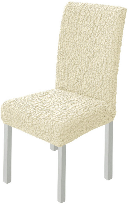 1+1 고탄력 스판 식탁 의자커버 덮개 2p 식당 카폐 사무실 사계절 체어 의자카바, 2개, 아이보리