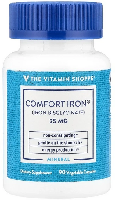 The Vitamin Shoppe Complete Iron® 25mg 베지 캡슐 90정 Shoppe (더 비타민 샵), 1개 - 쿠팡