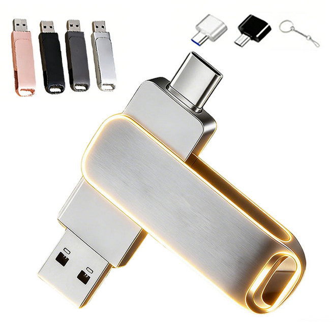 雙接口U盤 USB3.2 64TB 鋁合金 電腦/平板/手機通用, 1個, 1.98TB