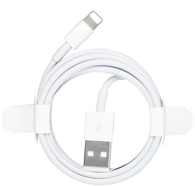 이츠라이프 라이트닝 8핀 아이폰 고속충전 케이블, 2m, 화이트, 1개