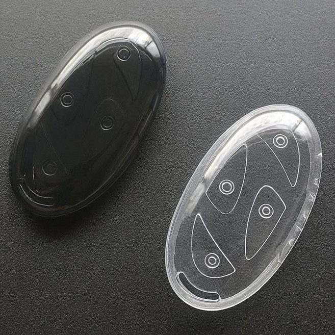 (1+1)라임리빙 현대 호환 차키케이스 자동차 키케이스 투명, 현대-01, 클리어 화이트+블랙