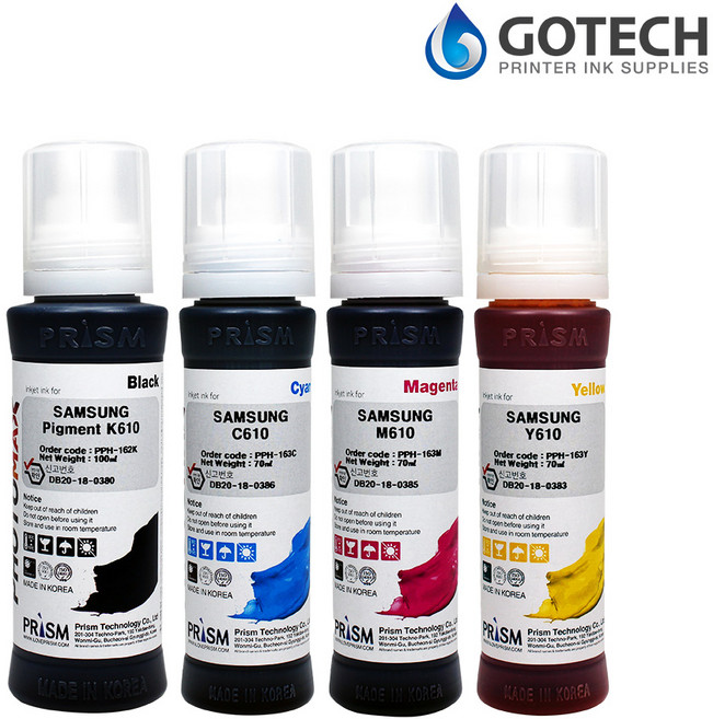 삼성 INK-K610/C610/M610/Y610 호환 리필잉크, 호환잉크 4색세트 (K/C/M/Y), 1개