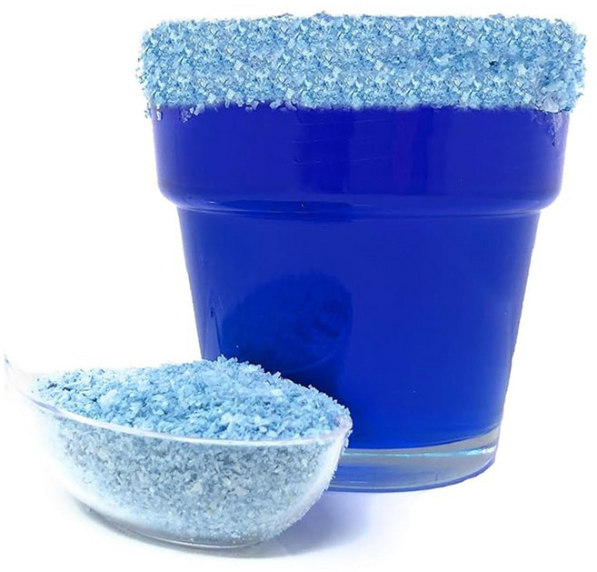 스노위 리버 블루 칵테일 소금 - 천연 코셔 블루 마가리타 Snowy River Blue Cocktail Salt - Naturally Colored Margarita Salt, 파란색, 4 온스 (1팩), 1개, 2.27kg