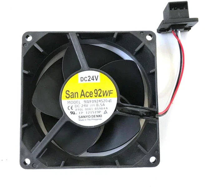 9232 CNC 공작 기계 Fanuc 드라이브 팬 9WF0924S2041 24V 0.5A 9cm, [01] 고정 컬러, [01] Black, 1개