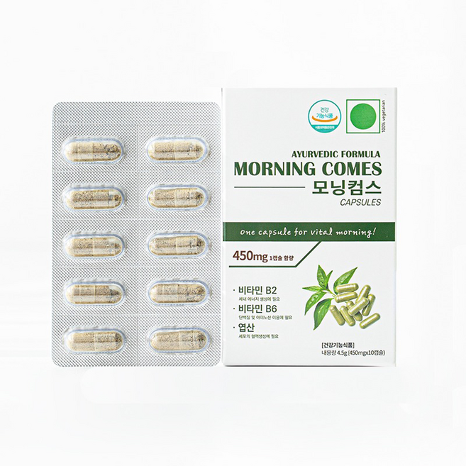 모닝컴스 아유르베딕 포뮬라 퀵 케어 캡슐 4.5g, 10정, 1개
