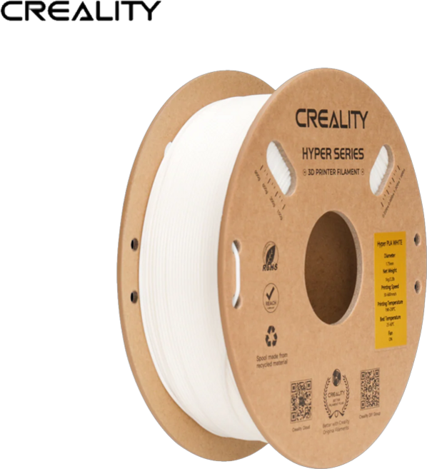 크리얼리티 고속 PLA 필라멘트 1Kg Creality Hyper PLA Filament 1Kg 덕유항공, 하양 (White), 색상