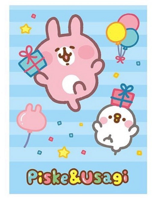 卡娜赫拉的小動物 16K筆記本 P助兔兔可愛, 1個, 藍色, 藍色