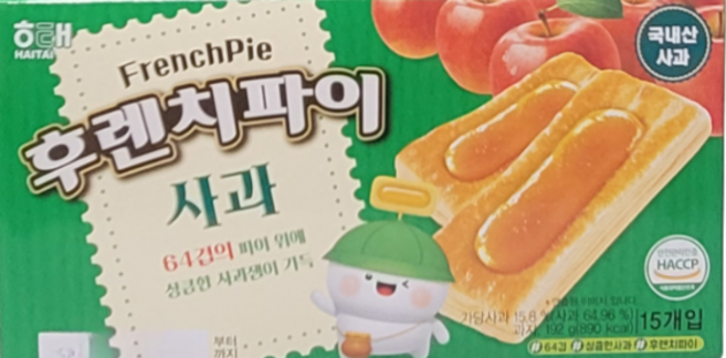 해태제과 후렌치파이 사과, 192g, 1개