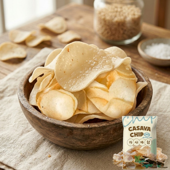저당 현미유 바삭한 카사바칩, 8개, 48g