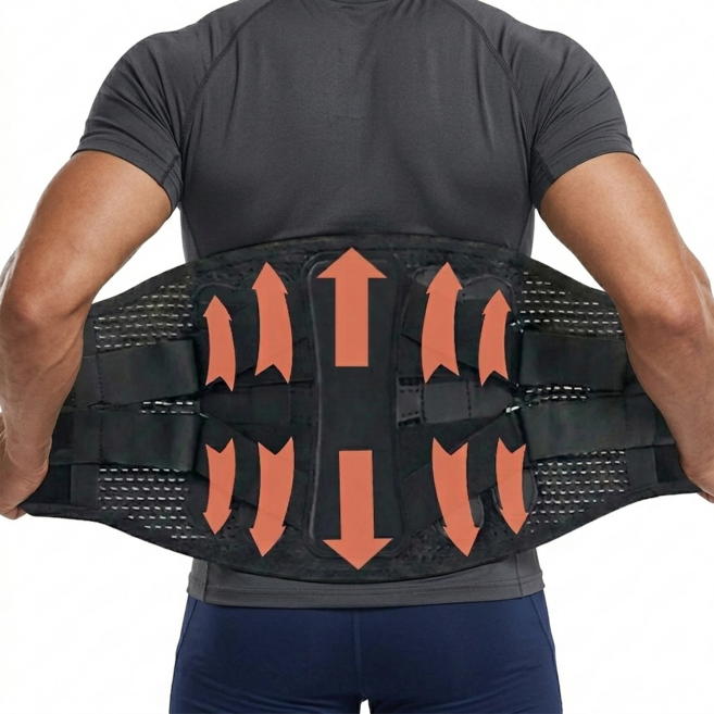 교정명가 허리 보호대 재활 압박 교정 밴드 복대, 1개