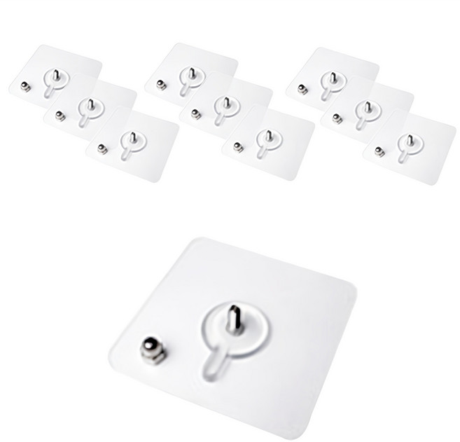 마마손 나사 매직후크, 투명, 10개