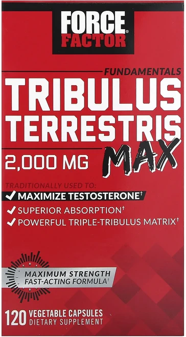 단백질 비타민 철분 마그내슘 칼슘 Force Factor 펀더멘탈 Tribulus Terrestris 맥스 베지 캡슐 120정 고루고루섭취해주세요, ForceFactor펀더멘탈TribulusTerrest, 1개
